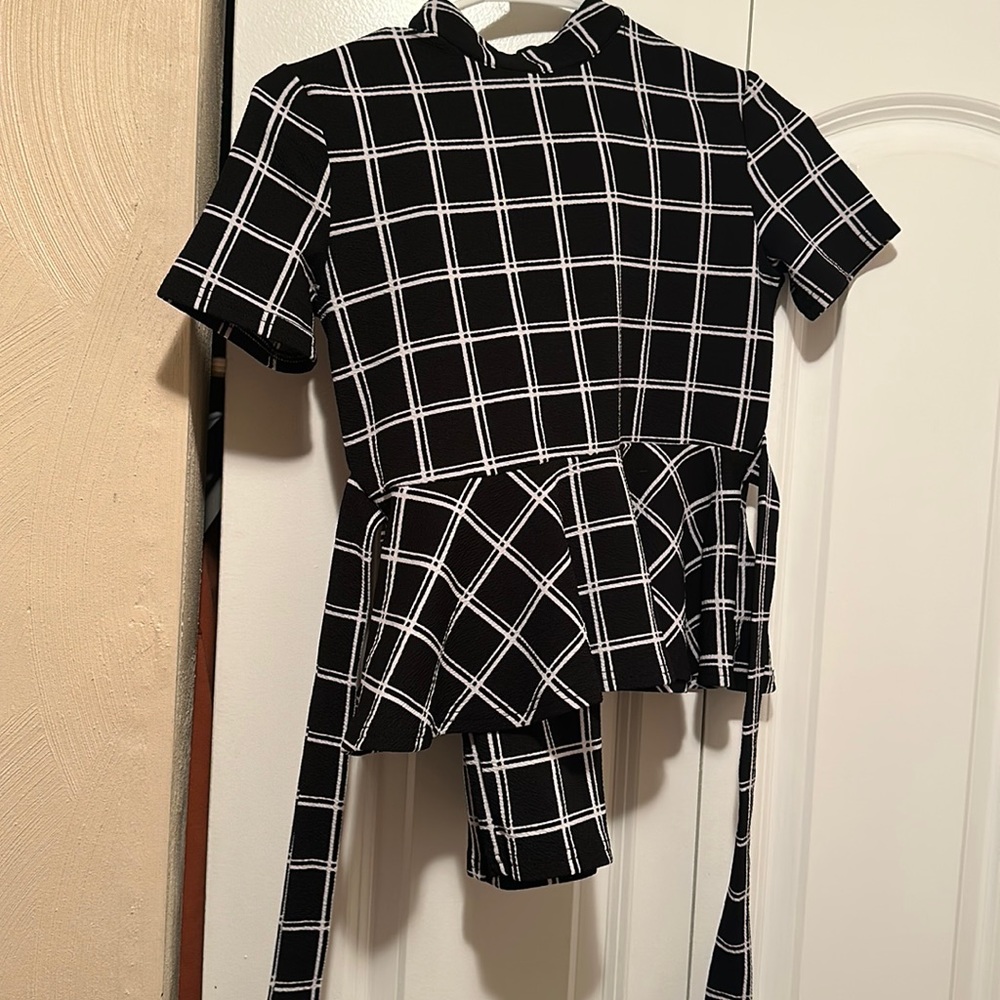 Patterned top and pants set